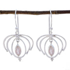 Rose-Quartz-Korean-Mia-Solitaire-Dangle-Pink-Sterling-Silver-Earring