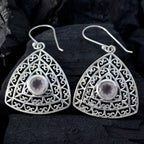 Rose-Quartz-Japanese-Mila-Solitaire-Dangle-Pink-Sterling-Silver-Earring