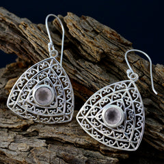 Rose-Quartz-Japanese-Mila-Solitaire-Dangle-Pink-Sterling-Silver-Earring