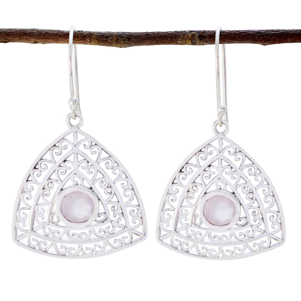 Rose-Quartz-Japanese-Mila-Solitaire-Dangle-Pink-Sterling-Silver-Earring
