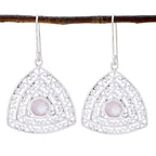 Rose-Quartz-Japanese-Mila-Solitaire-Dangle-Pink-Sterling-Silver-Earring