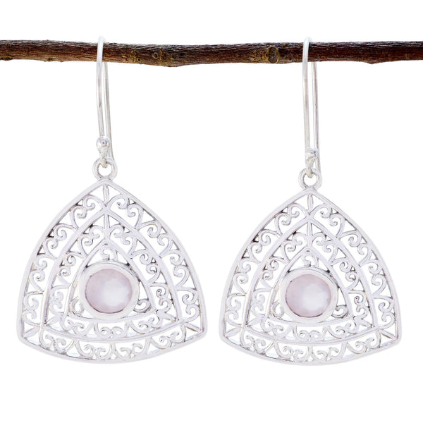 Rose-Quartz-Japanese-Mila-Solitaire-Dangle-Pink-Sterling-Silver-Earring