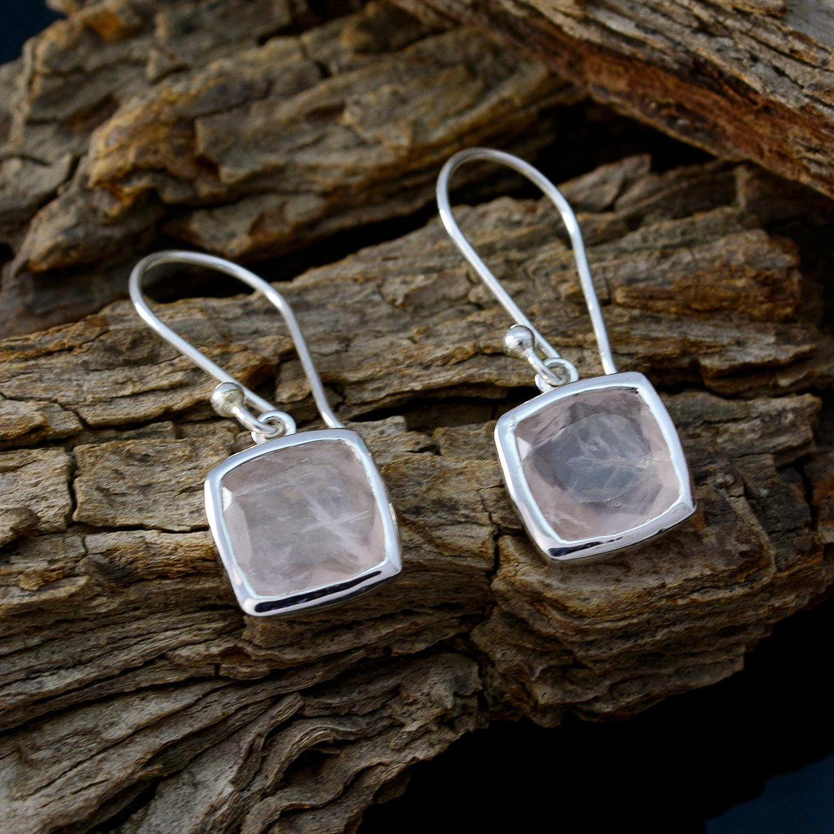 Rose-Quartz-Turkish-Natalie-Solitaire-Dangle-Pink-925-Sterling-Silver-Earring