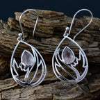 Rose-Quartz-Middle-Eastern-Nora-Solitaire-Dangle-Pink-92.5-Silver-Earring