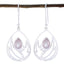 Rose-Quartz-Middle-Eastern-Nora-Solitaire-Dangle-Pink-92.5-Silver-Earring