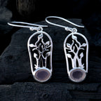 Rose-Quartz-Mexican-Sofia-Solitaire-Dangle-Pink-Sterling-Silver-Earring