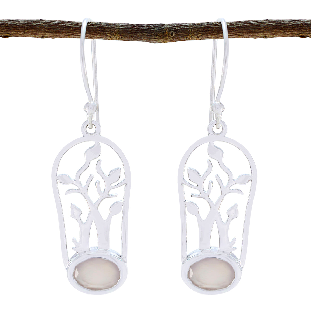 Rose-Quartz-Mexican-Sofia-Solitaire-Dangle-Pink-Sterling-Silver-Earring