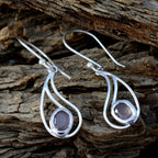 Rose-Quartz-Mexican-Nova-Solitaire-Dangle-Pink-Sterling-Silver-Earring