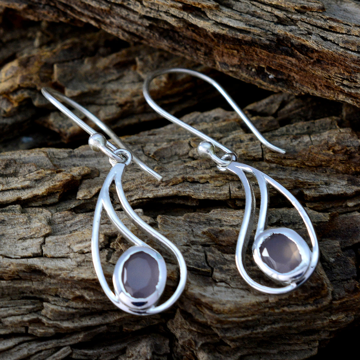 Rose-Quartz-Mexican-Nova-Solitaire-Dangle-Pink-Sterling-Silver-Earring