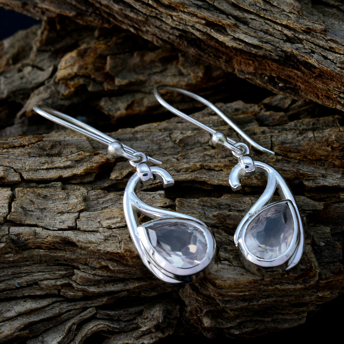 Rose-Quartz-Australian-Olivia-Solitaire-Dangle-Pink-92.5-Silver-Earring