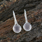 Rose-Quartz-Spanish-Katharina-Solitaire-Dangle-Pink-925-Sterling-Silver-Earring