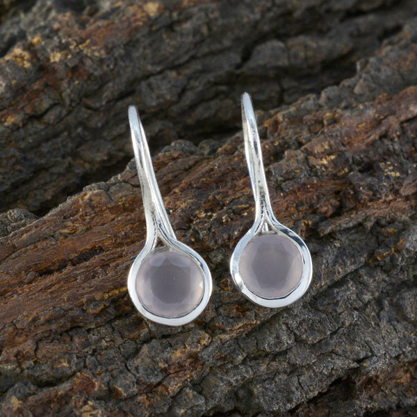 Rose-Quartz-Spanish-Katharina-Solitaire-Dangle-Pink-925-Sterling-Silver-Earring