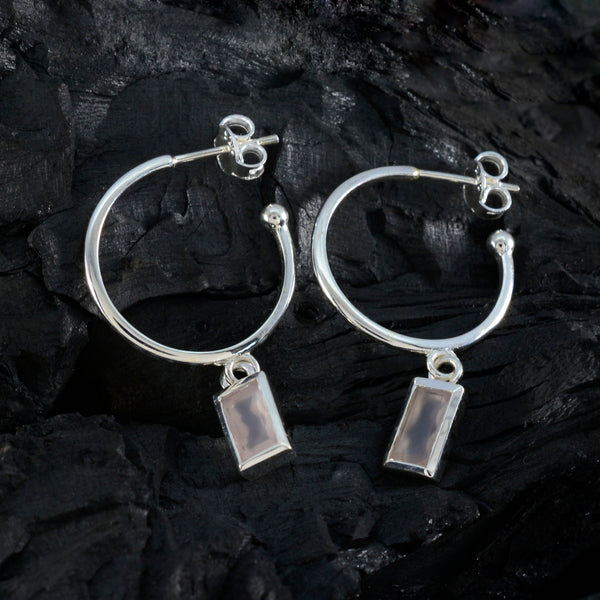 Rose-Quartz-Latin-American-Victoria-Solitaire-Dangle-Pink-925-Sterling-Silver-Earring