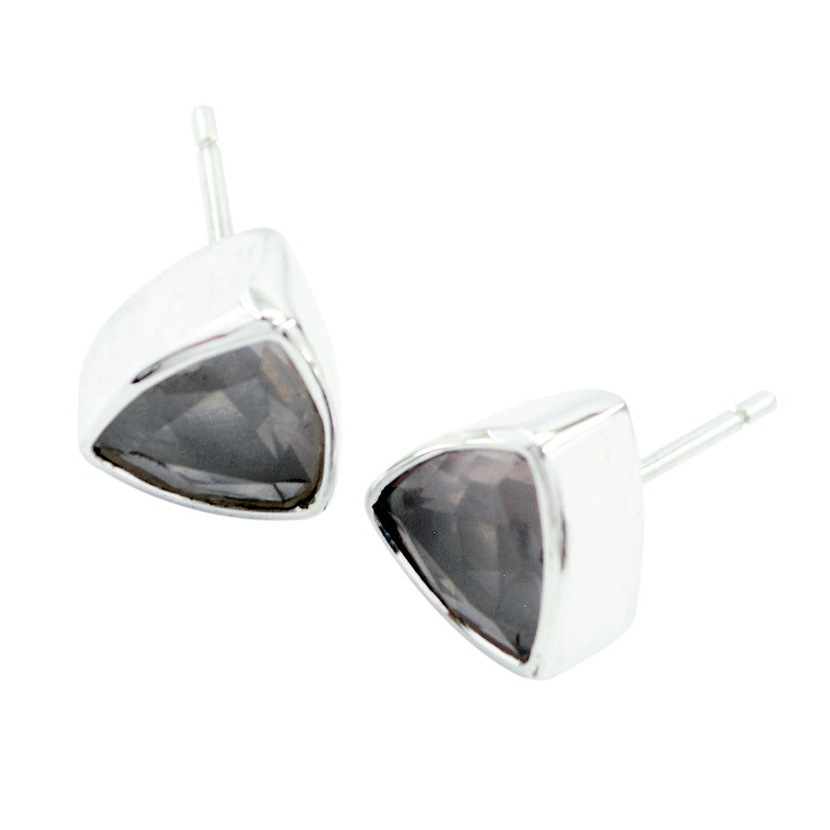 Rose Quartz African Savannah Solitaire Stud Pink 925 Silver Earring Второстепенное изображение товара