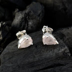 Rose-Quartz-Russian-Scarlett-Solitaire-Stud-Pink-925-Sterling-Silver-Earring