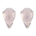 Rose-Quartz-Russian-Scarlett-Solitaire-Stud-Pink-925-Sterling-Silver-Earring