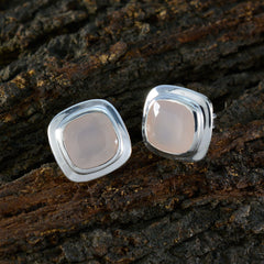 Rose-Quartz-American-Sophia-Solitaire-Stud-Pink-925-Sterling-Silver-Earring