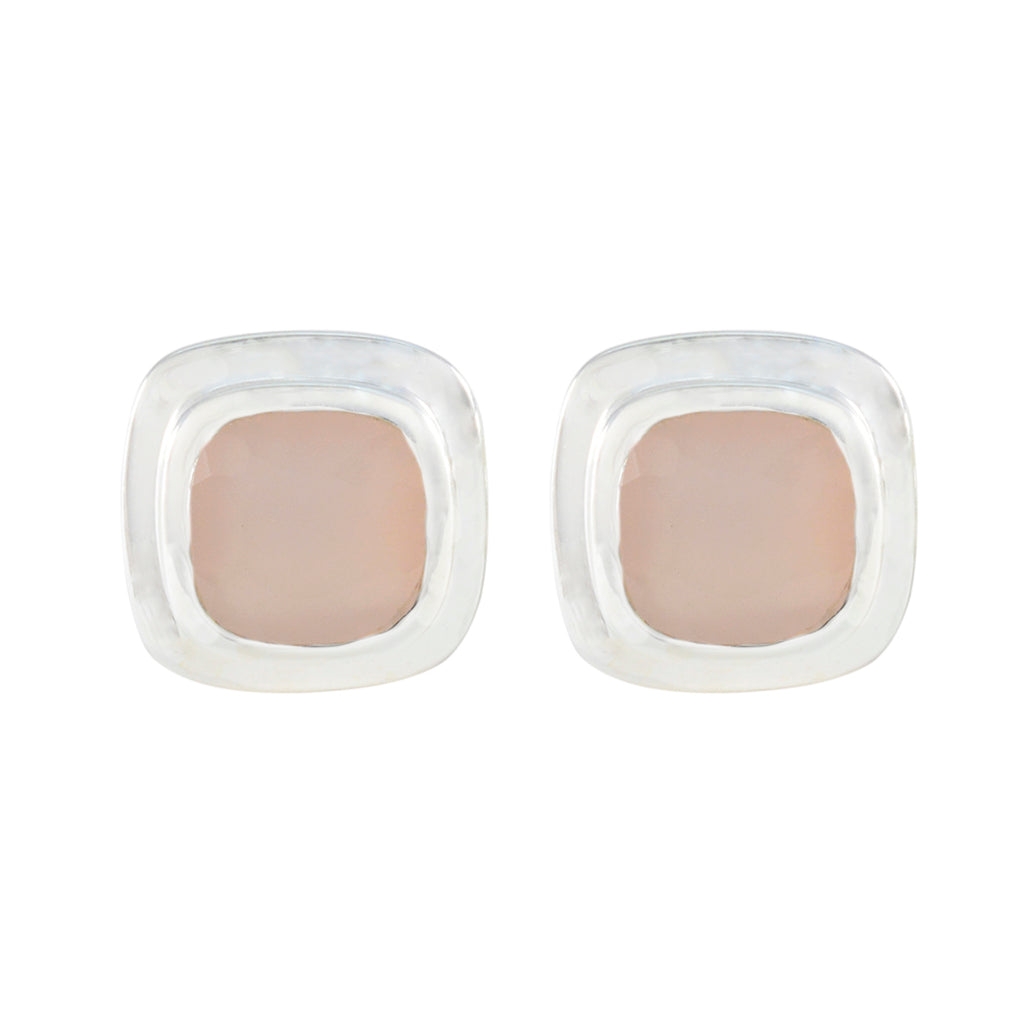 Rose-Quartz-American-Sophia-Solitaire-Stud-Pink-925-Sterling-Silver-Earring
