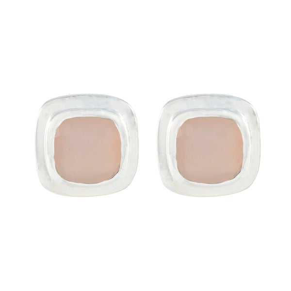 Rose-Quartz-American-Sophia-Solitaire-Stud-Pink-925-Sterling-Silver-Earring