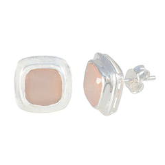 Rose-Quartz-American-Sophia-Solitaire-Stud-Pink-925-Sterling-Silver-Earring