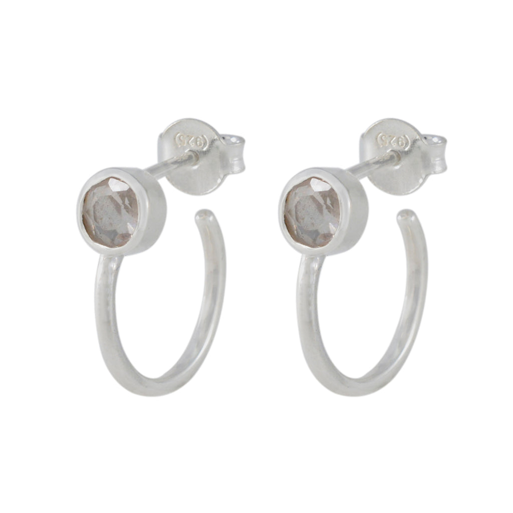 Rose-Quartz-American-Josephine-Solitaire-Stud-Pink-92.5-Silver-Earring