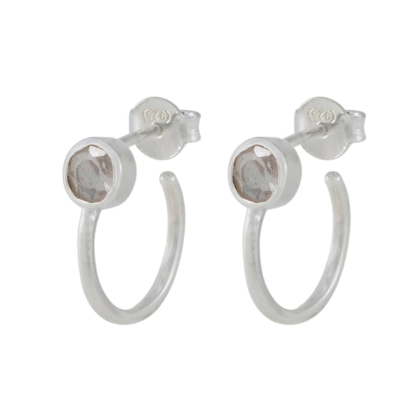 Rose-Quartz-American-Josephine-Solitaire-Stud-Pink-92.5-Silver-Earring