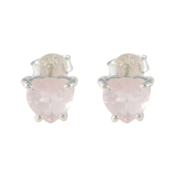 Rose-Quartz-Spanish-Isabella-Solitaire-Stud-Pink-Silver-Earring