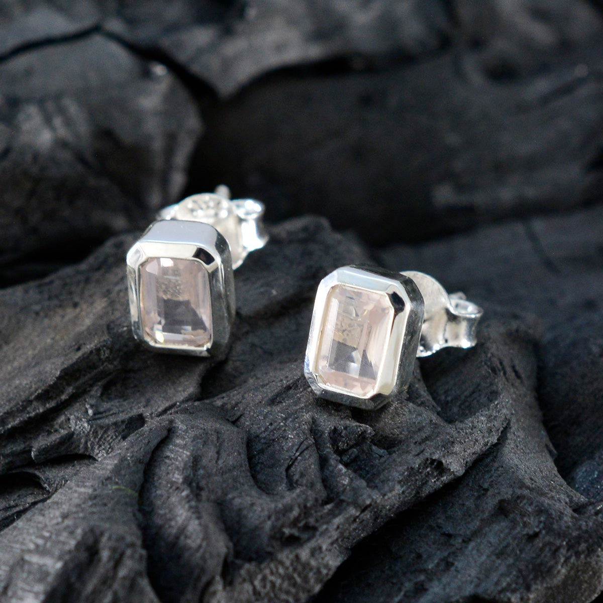 Rose-Quartz-Middle-Eastern-Micaela-Solitaire-Stud-Pink-92.5-Silver-Earring