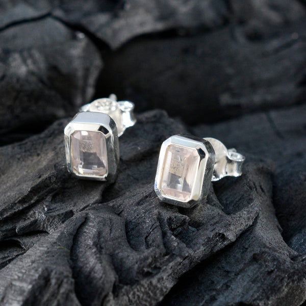 Rose-Quartz-Middle-Eastern-Micaela-Solitaire-Stud-Pink-92.5-Silver-Earring