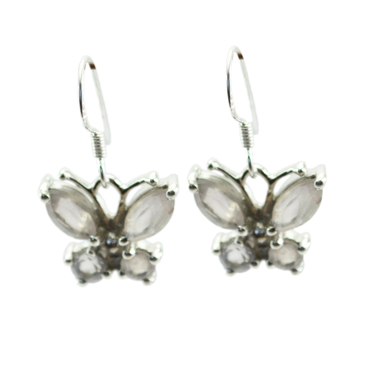 Rose-Quartz-Japanese-Teresa-multiple-Dangle-Pink-Silver-Earring Immagine principale del prodotto