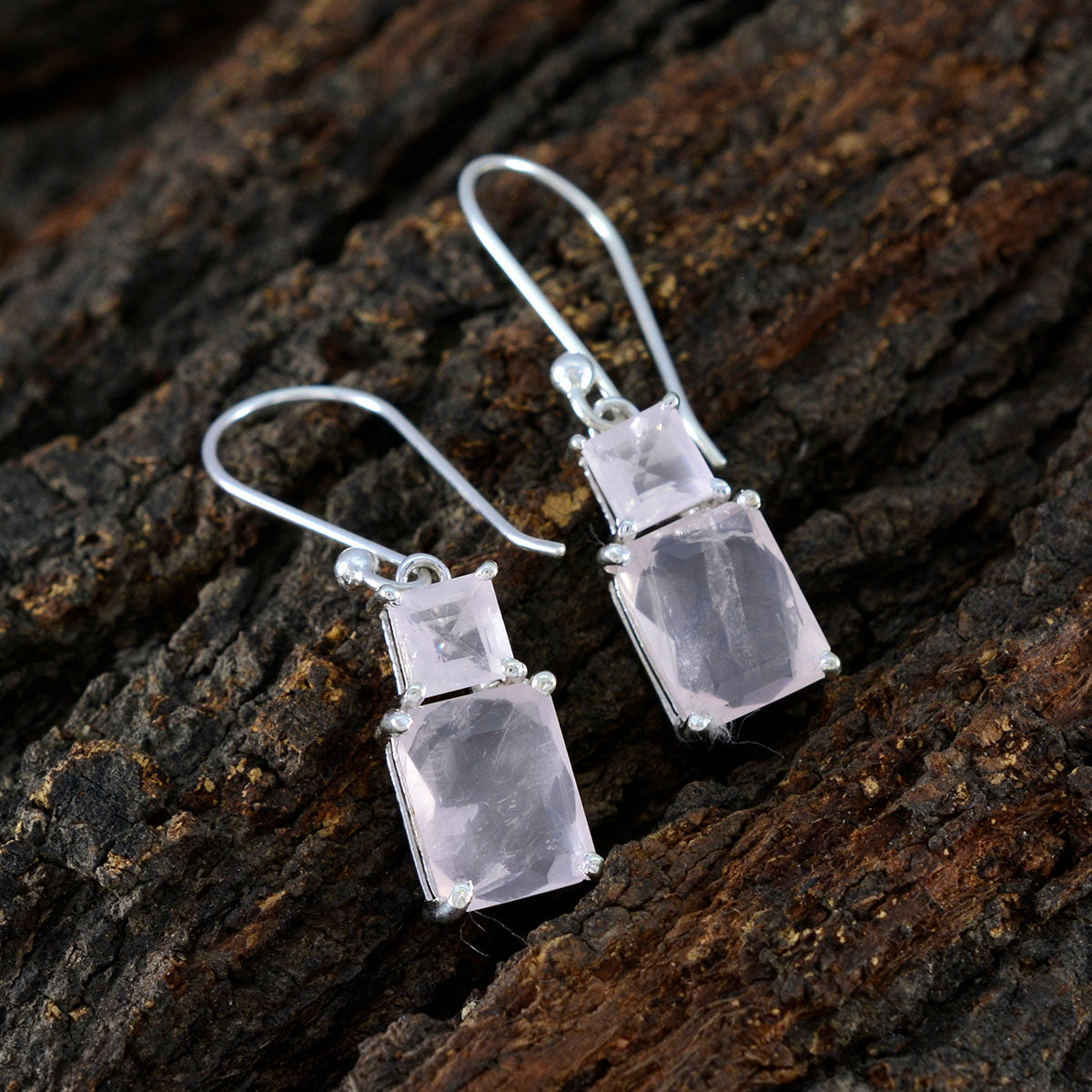 Rose-Quartz-Japanese-Teresa-Toi-et-Moi-Dangle-Pink-925-Sterling-Silver-Earring
