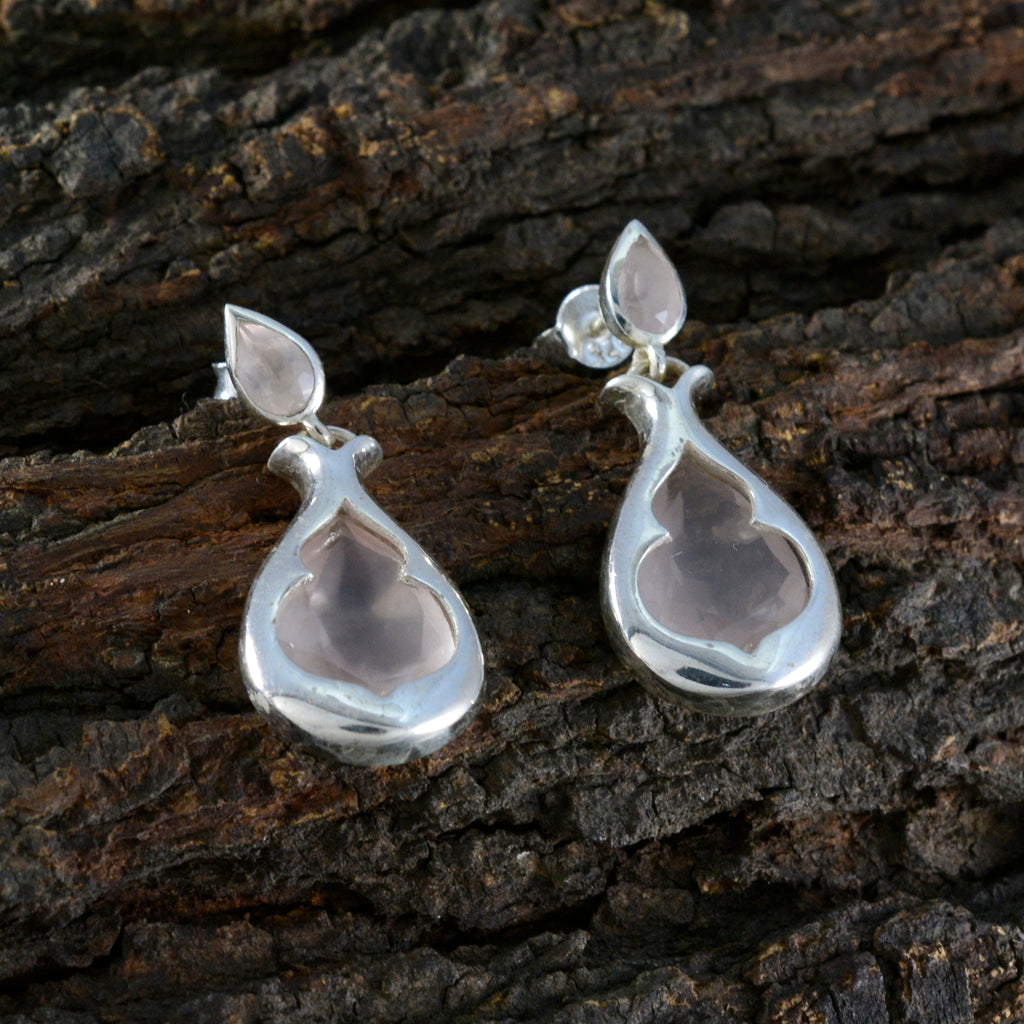 Rose-Quartz-Japanese-Isabella-Toi-et-Moi-Stud-Pink-92.5-Silver-Earring