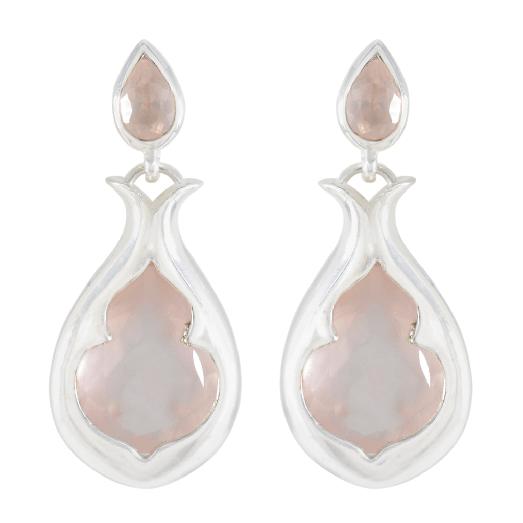 Rose-Quartz-Japanese-Isabella-Toi-et-Moi-Stud-Pink-92.5-Silver-Earring
