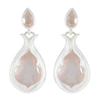Rose-Quartz-Japanese-Isabella-Toi-et-Moi-Stud-Pink-92.5-Silver-Earring