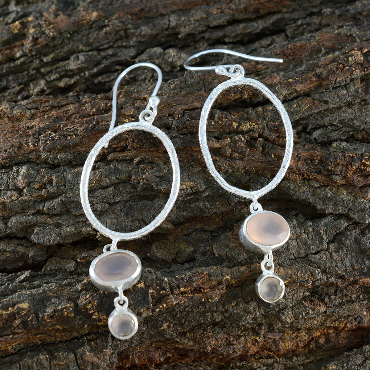 Rose-Quartz-Middle-Eastern-Clara-Toi-et-Moi-Dangle-Pink-Silver-Earring