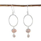 Rose-Quartz-Middle-Eastern-Clara-Toi-et-Moi-Dangle-Pink-Silver-Earring