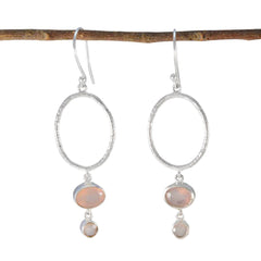 Rose-Quartz-Middle-Eastern-Clara-Toi-et-Moi-Dangle-Pink-Silver-Earring