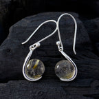 Rutile-Quartz-Italian-Victoria-Solitaire-Dangle-Yellow-92.5-Silver-Earring