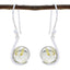 Rutile-Quartz-Italian-Victoria-Solitaire-Dangle-Yellow-92.5-Silver-Earring