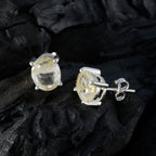 Rose-Quartz-Middle-Eastern-Alina-Solitaire-Stud-Pink-925-Sterling-Silver-Earring