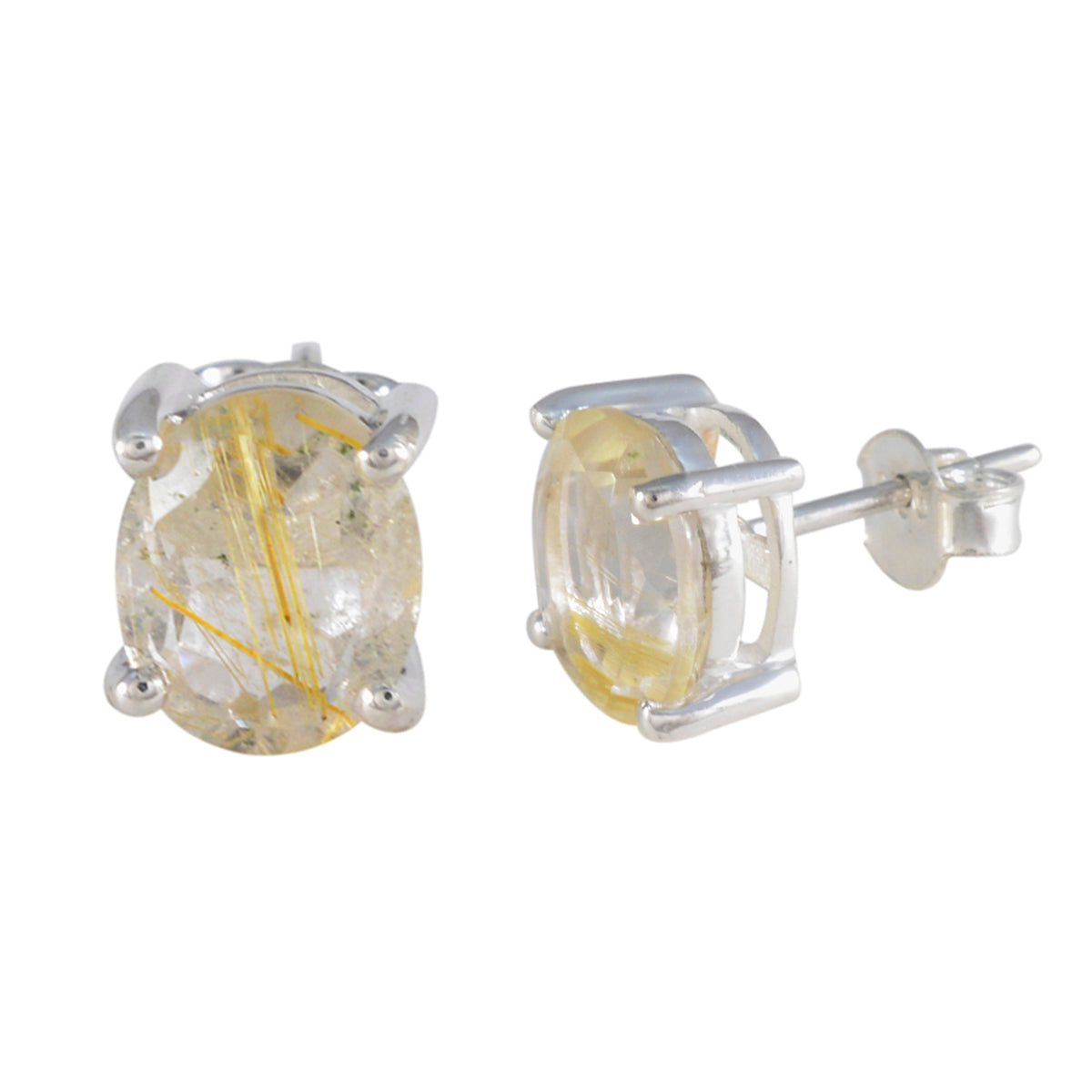 Rose-Quartz-Middle-Eastern-Alina-Solitaire-Stud-Pink-925-Sterling-Silver-Earring