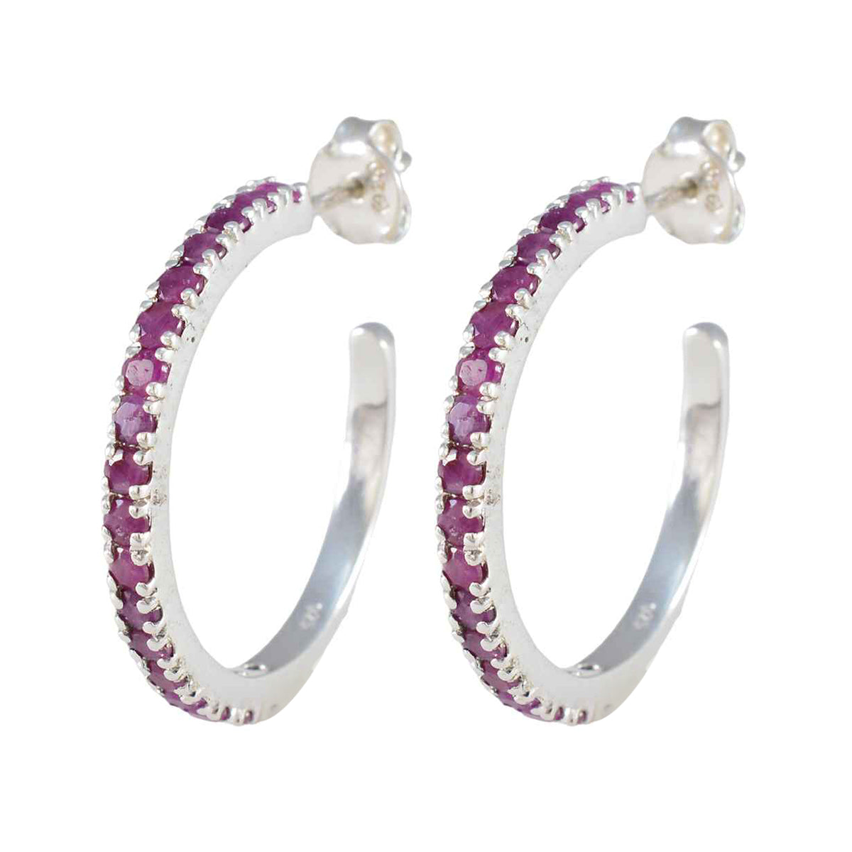 Ruby-Middle-Eastern-Sakura-multiple-Stud-Red-Sterling-Silver-Earring Imagen principal del producto