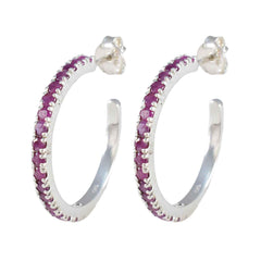 Ruby-Middle-Eastern-Sakura-multiple-Stud-Red-Sterling-Silver-Earring