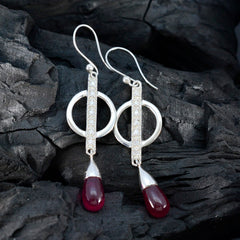 Ruby-CZ-American-Mei-multiple-Dangle-Red-Silver-Earring