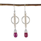 Ruby-CZ-American-Mei-multiple-Dangle-Red-Silver-Earring