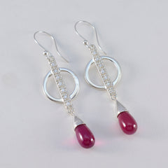 Ruby-CZ-American-Mei-multiple-Dangle-Red-Silver-Earring
