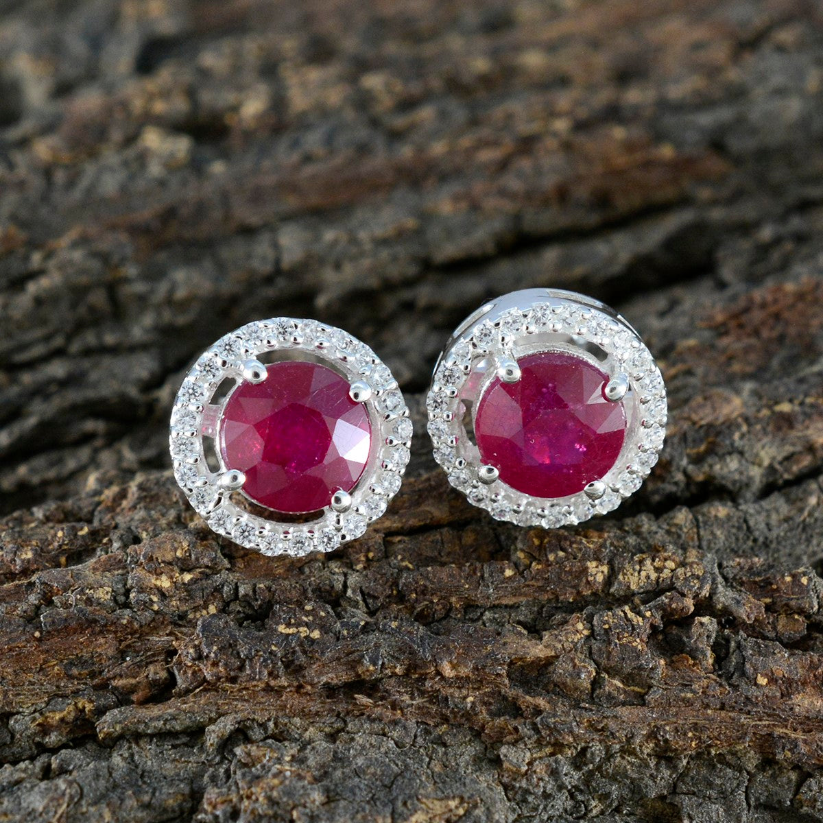 Ruby-CZ-American-Amanda-multiple-Stud-Red-Sterling-Silver-Earring