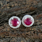 Ruby-CZ-American-Amanda-multiple-Stud-Red-Sterling-Silver-Earring