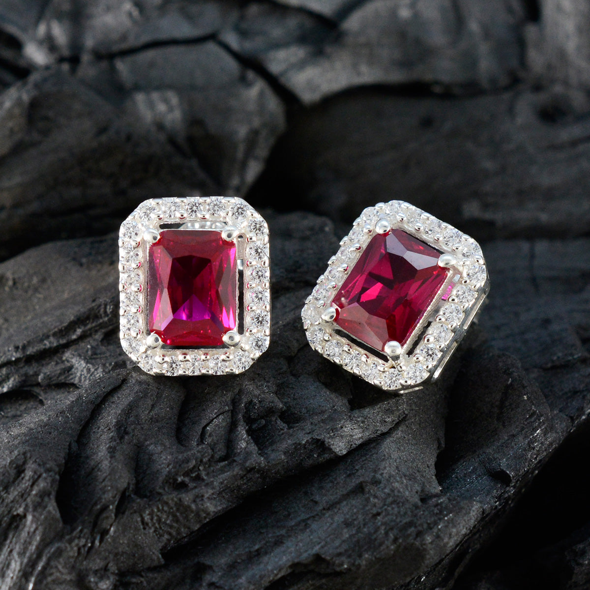 Ruby-CZ-Middle-Eastern-Micaela-multiple-Stud-Red-Silver-Earring