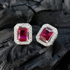 Ruby-CZ-Middle-Eastern-Micaela-multiple-Stud-Red-Silver-Earring